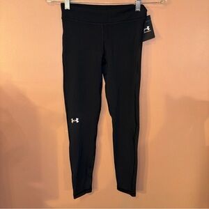 NWT Under Armour Black Leggings Size Medium Girls